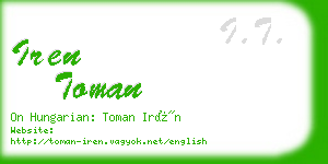 iren toman business card